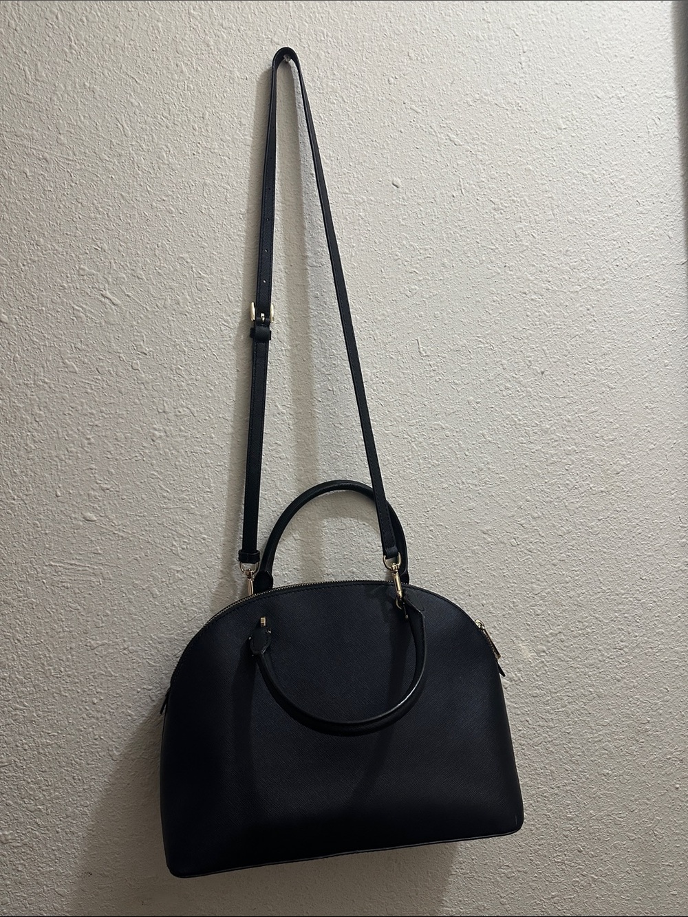 Michael Kors Black Dome Satchel with Gold Accents - Picture 2 of 4